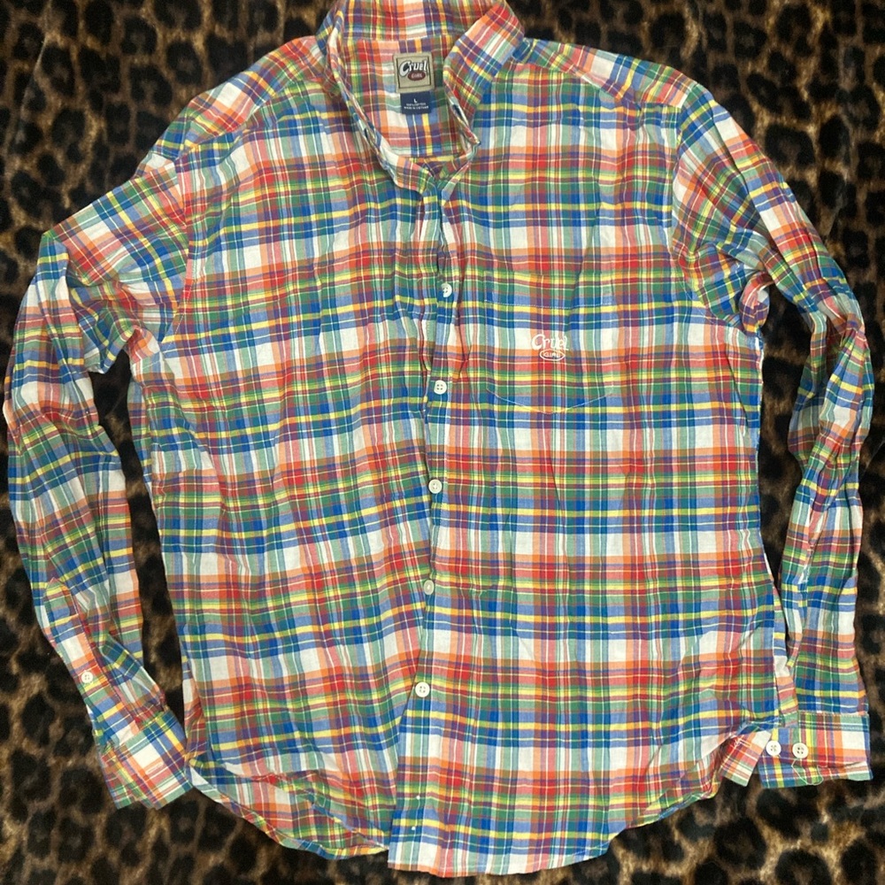 Cruel girl long sleeve button down shirt